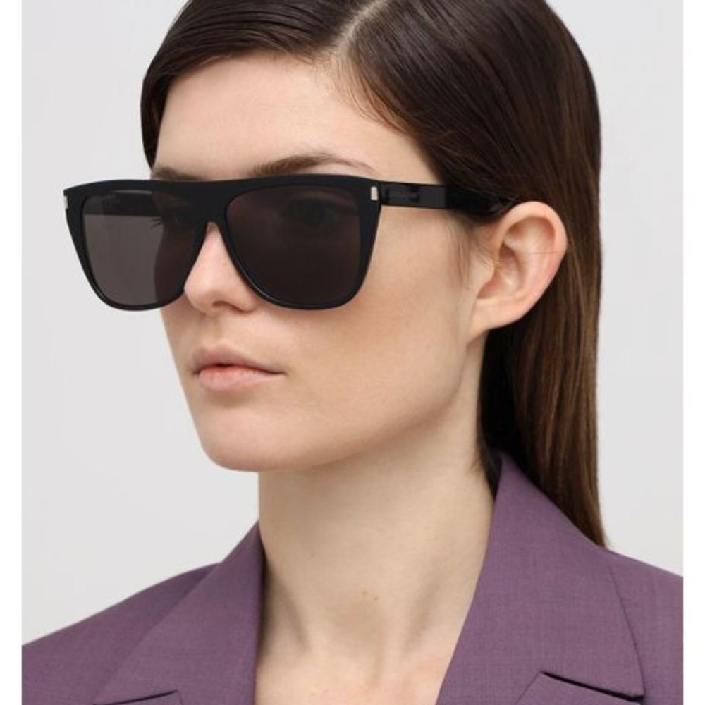 Saint Laurent Black Rectangular Sunglasses - image 7